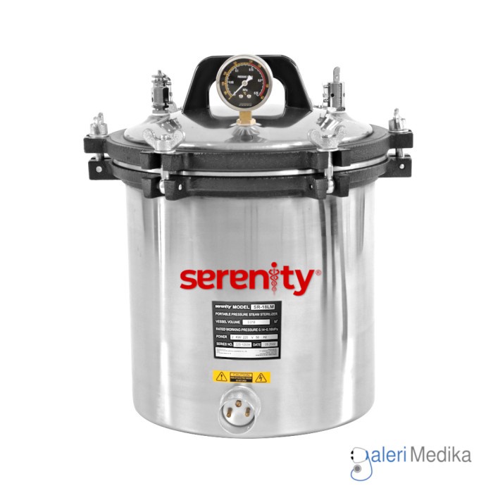 Autoclave 18 Liter Serenity SR-18LM Tanpa Timer Sterilisasi Basah