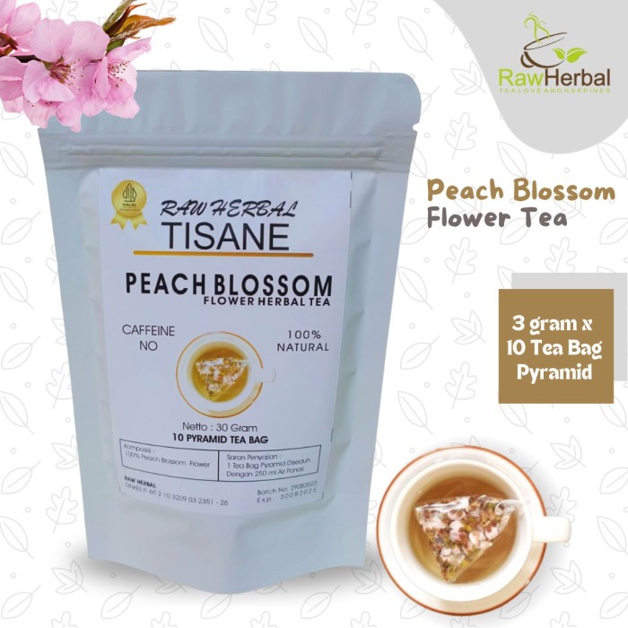 

BEST !! Peach Blossom Flower Tea / Pyramid Tea Bag (3gr x 10 Pyramid Tea Bag)