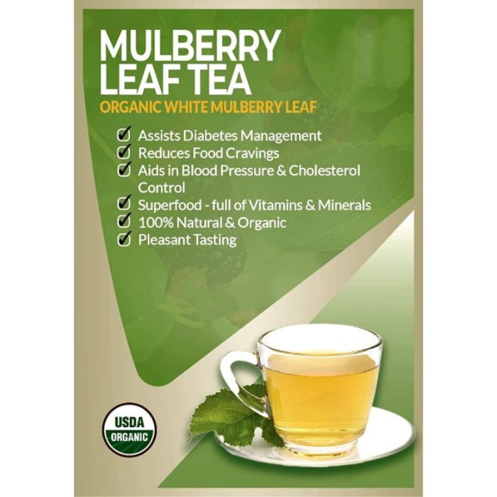 

BEST !! MULBERRY LEAF TEA : TEH DAUN MURBEI / CHINESSE MULBERRY ISI 30 TEA BAG