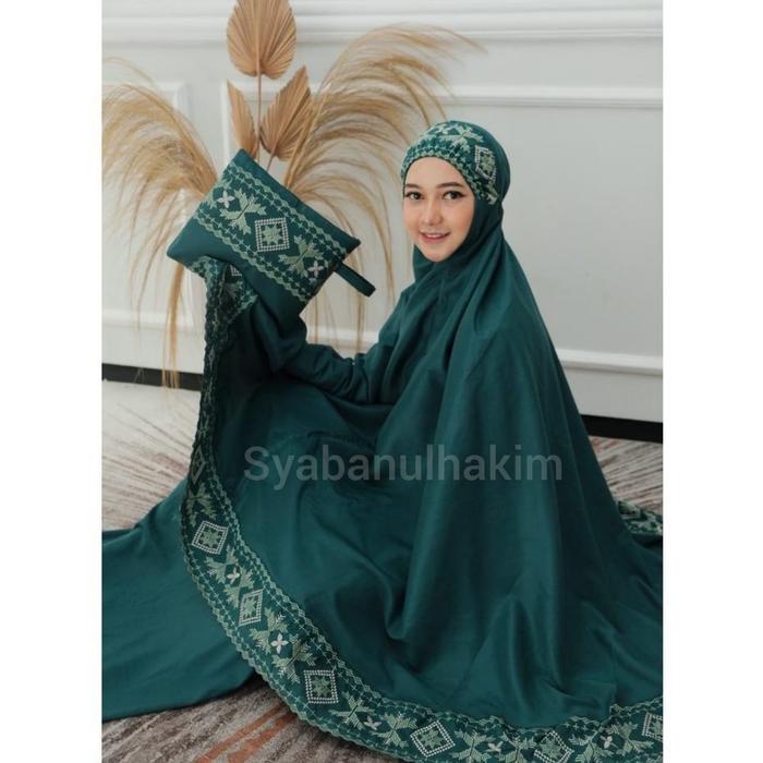 DISKON MUKENA BORDIR KHADIJAH SONGKET JUMBO MUKENA PREMIUM BORDIR FULL MUKENA JUMBO AMINAH MUKENA