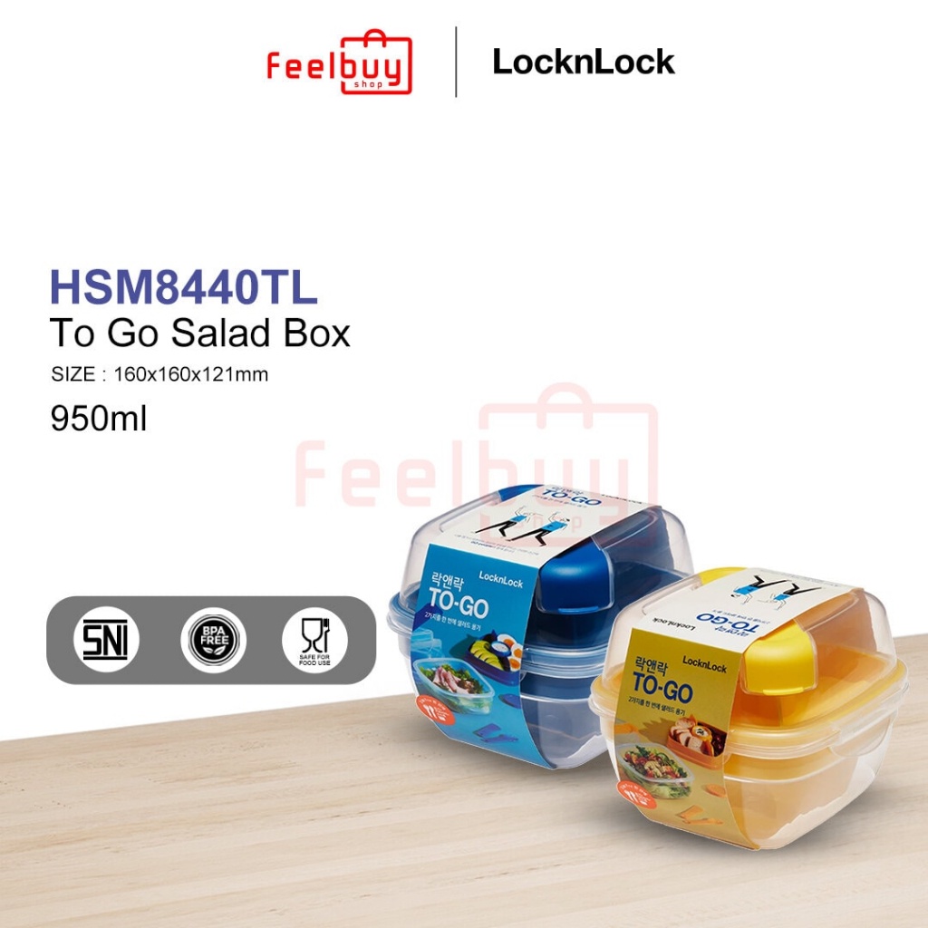 LOCKNLOCK TO GO SALAD BOX 950ML HSM8440TL