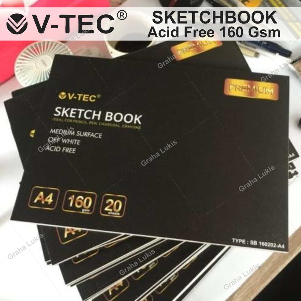 

IK! V-TEC SKETCHBOOK A4 ACID FREE 160GSM