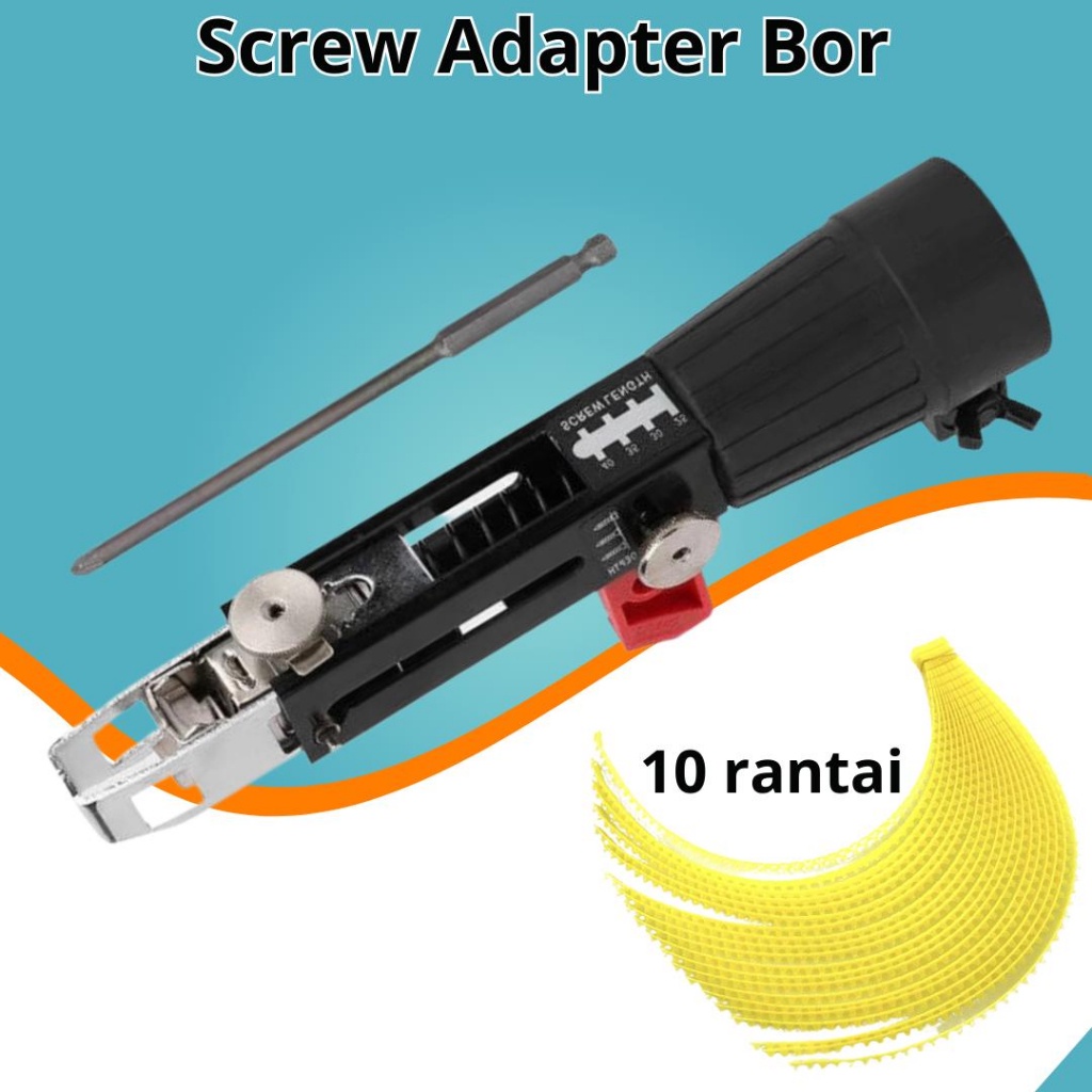 SCREW GUN CHAIN ADAPTER BOR SEKRUP OTOMATIS AUTOMATIC SCREW NAIL GUN