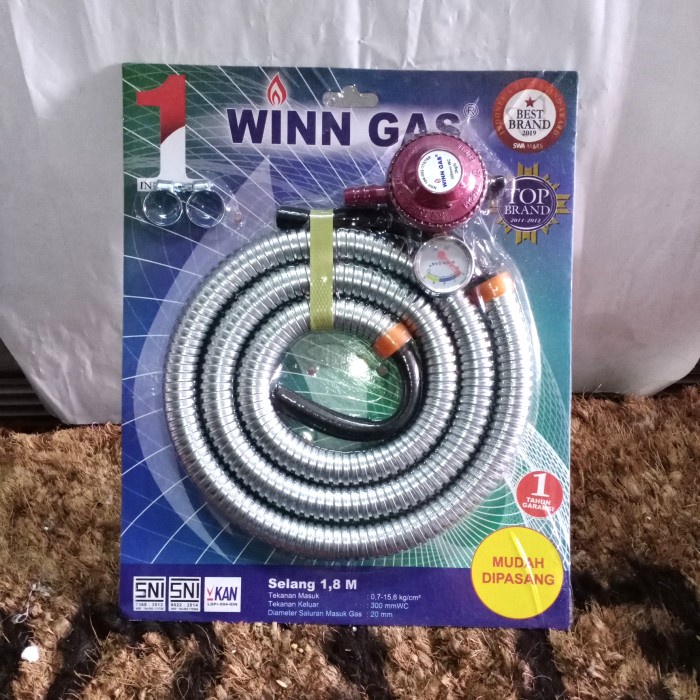 MacamKita- WINN GAS regulator / selang kompor gas 1,8 meter