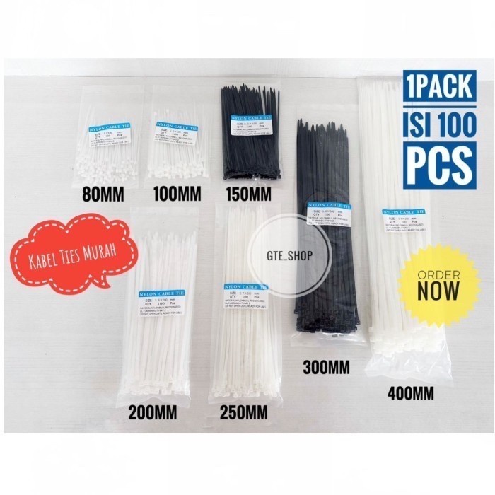 

Kabel Ties PROMO TERMURAH Cabel Tie 10cm / 12cm / 20cm / 30cm
