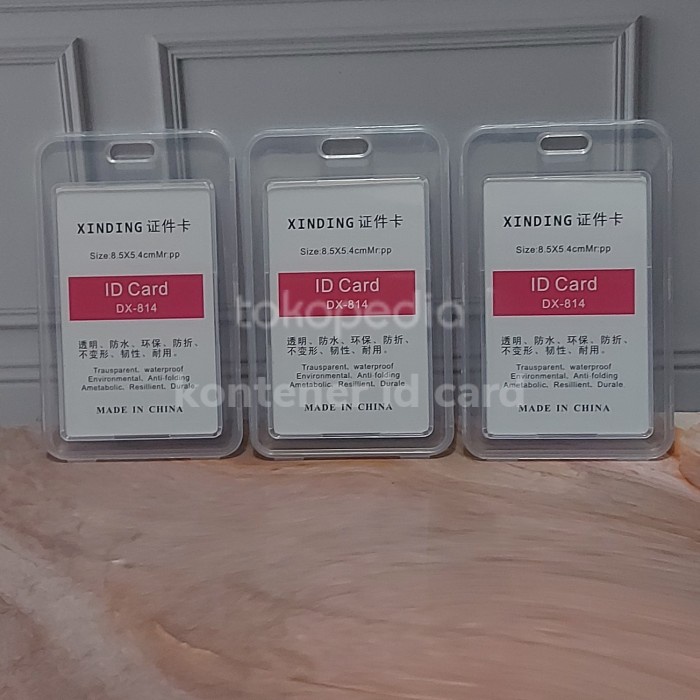 

Id Card Holder Transparan 2 muka/Tempat Id Card Bening 2 Sisi/