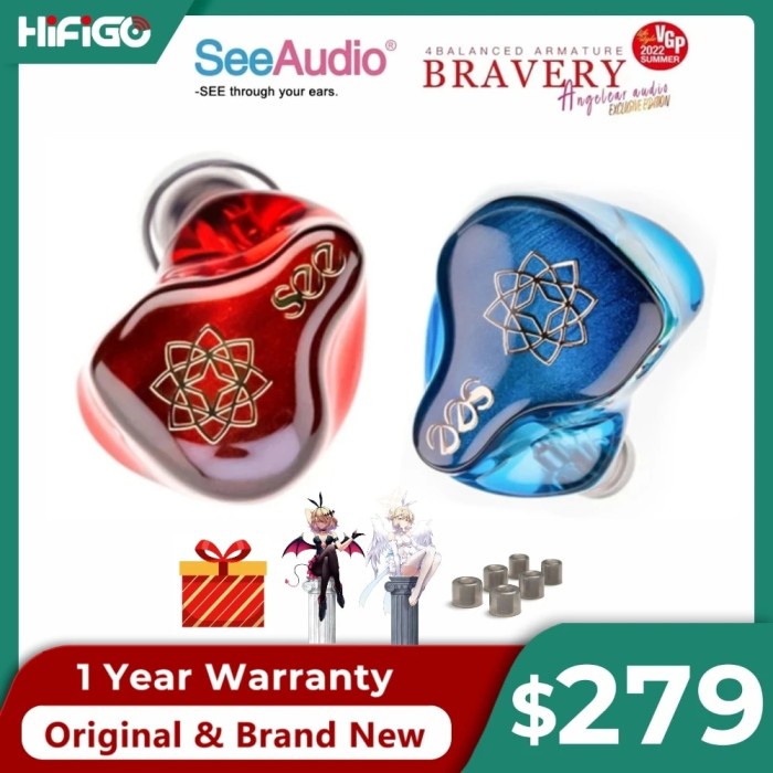 SeeAudio Bravery AE Limited Edition in-Ear Monitors 4BA IEMs J-Pop