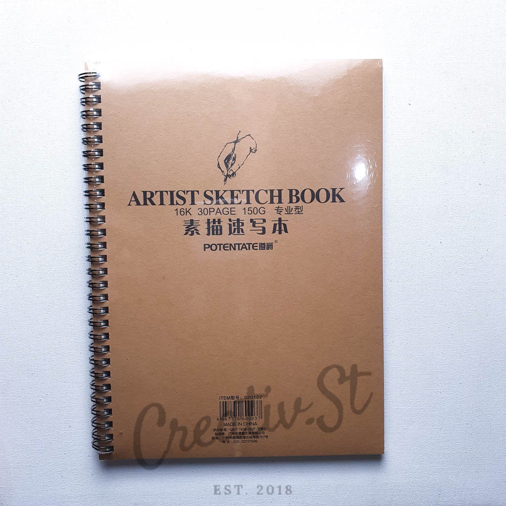 

IK! Potentate Spiral Sketch Book 30 Sheets 26 Cm X 19 Cm 150 Gsm Buku Sketsa Spiral