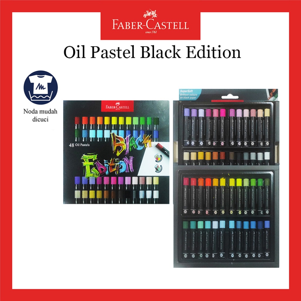 

IK! Black Edition Oil Pastel Set- 48 Warna / Crayon Krayon Faber Castell