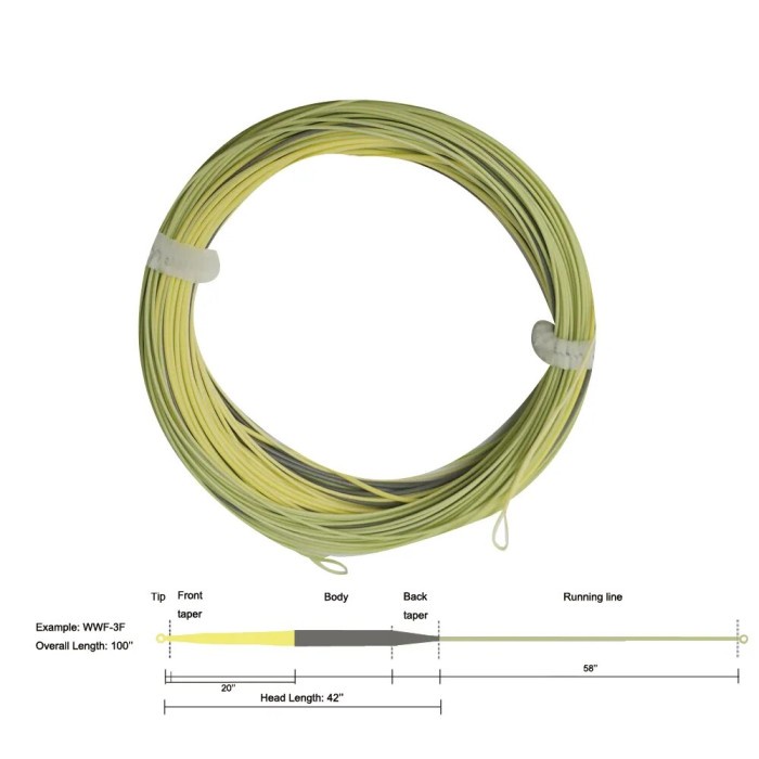 Aventik 3 Colored WindCutter Fly Line Switch Single Hand Spey Fishing