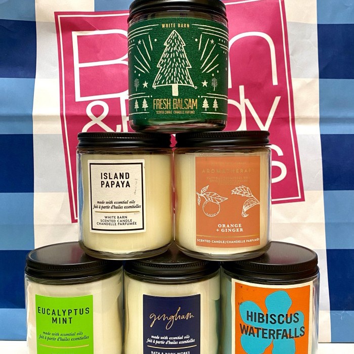 bath and body works candle 1 wick
