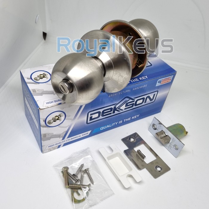 Kunci Bulat Pintu Kamar Mandi Dekson Dekkson KCBL 8587 BK Handle Knob