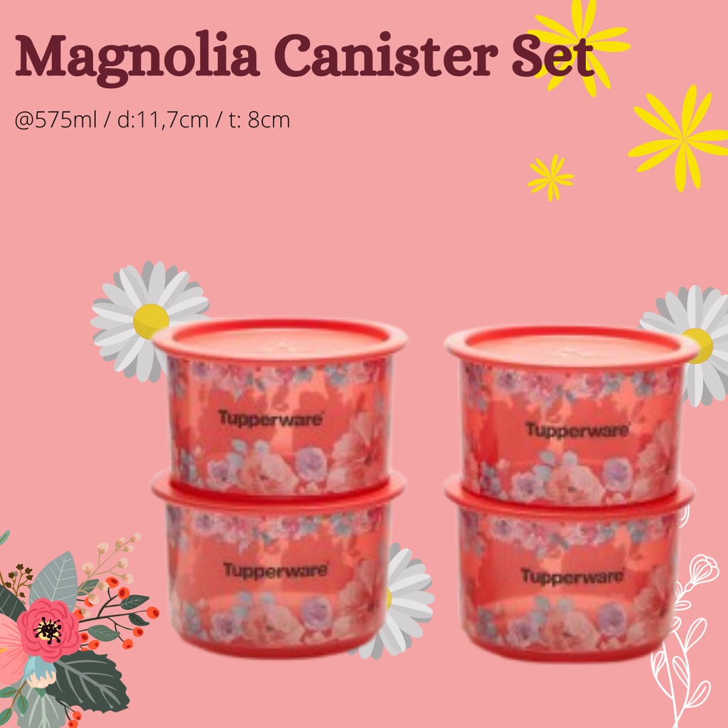 MAGNOLIA CANISTER SET / TOPLES TUPPERWARE ORIGINAL TERMURAH