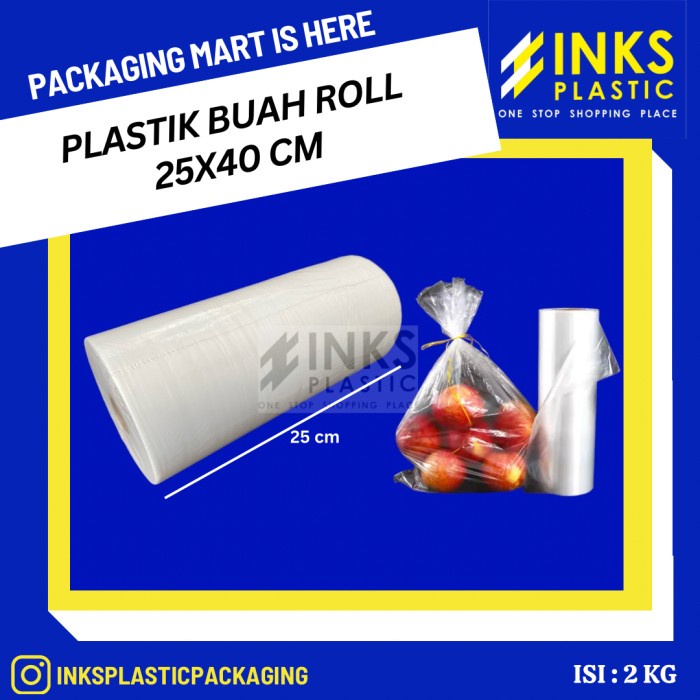 ada- PLASTIK HD ROLL BUAH/SAYUR/FOTOCOPY 25x40