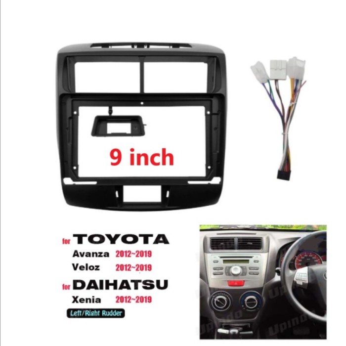 Frame Head unit Android 9 inch / 10 inch TOYOTA AVANZA 2012 - 2018