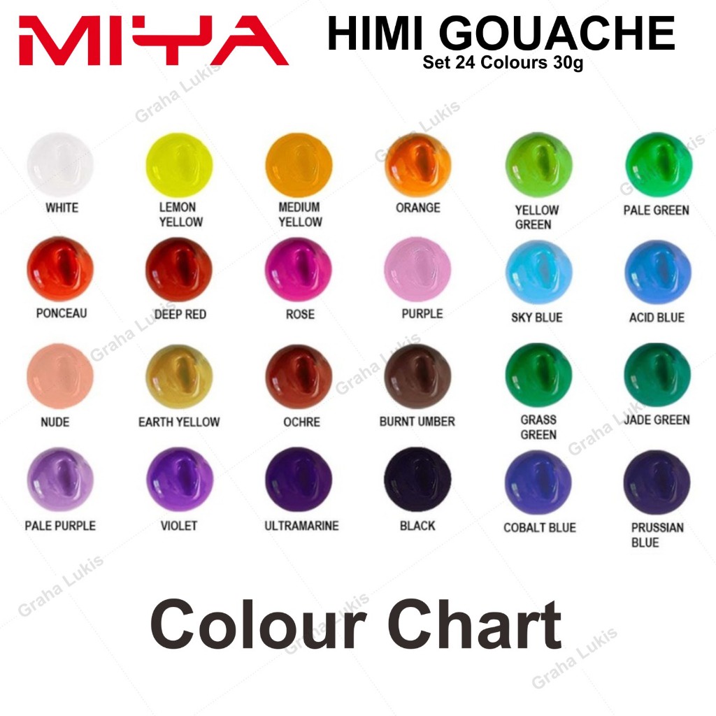

IK! MIYA HIMI GOUACHE SET 24 COLOURS X 30ML