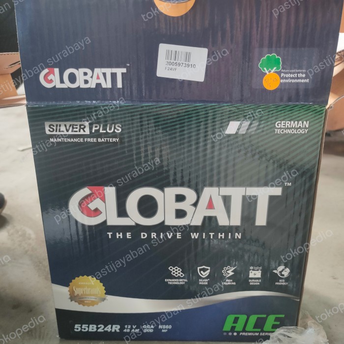 Accu Globatt 55B24R / 55B24L / 55B24Rs / 55B24Ls / Ns60 48Ah