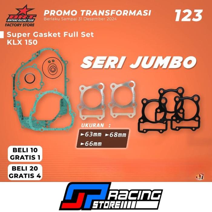 Super Gasket Full Set Bore Up BRT Paking Blok KLX 150