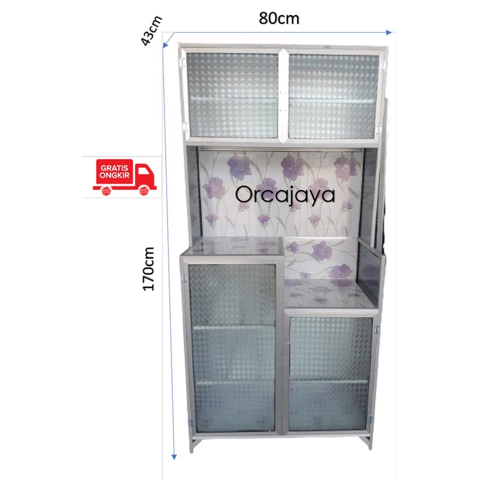 silahkan- lemari rak piring 2 pintu/ rak piring 2 pintu bawah plat