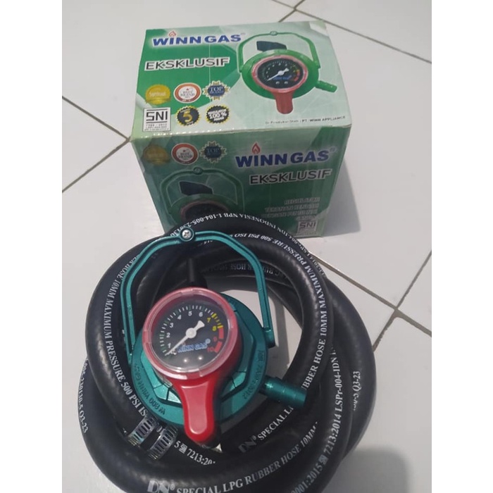 silahkan- Regulator WINN GAS W 900 M Selang Gas LPG 400 PSI Asli DN ISO 900