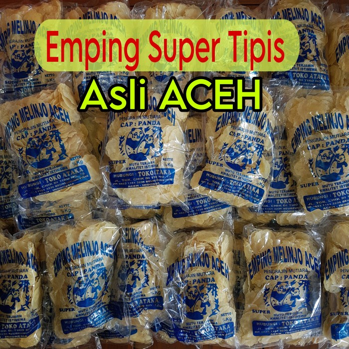 

Emping Melinjo Mentah grade A Super Tipis asli Aceh 250gr