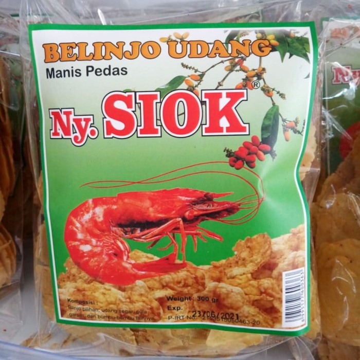 

kripik krupuk emping mlinjo blinjo udang PEDAS MANIS Ny. Siok Sidoarjo