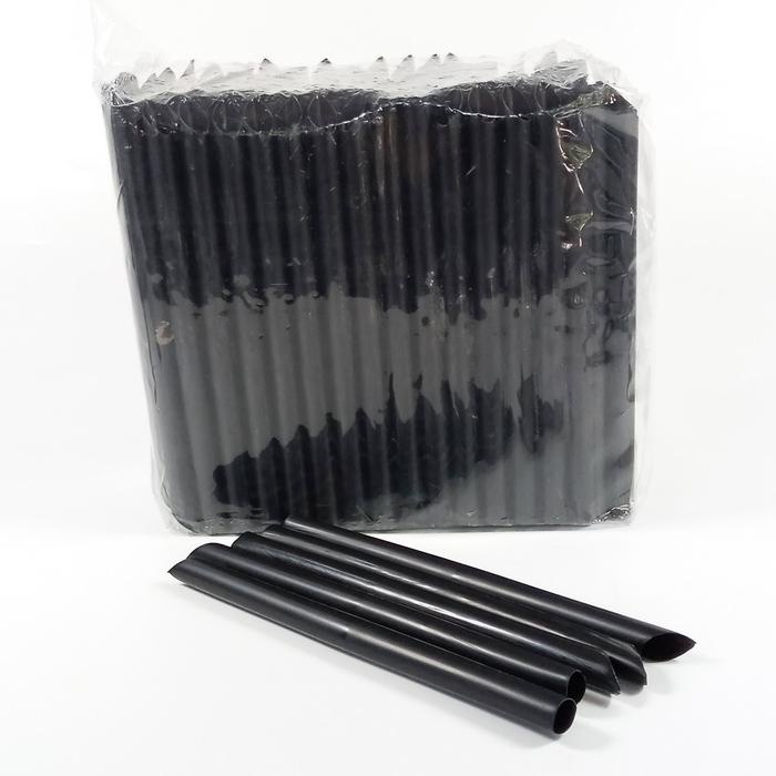 silahkan- [250 pcs] Sedotan Boba Hitam, Sedotan Plastik Boba Hitam, sedotan hitam boba, sedotan