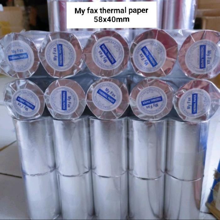 

New 20 Roll Kertas Printer edc bluetooth ukuran 58x40mm Hitam Struk roll paper