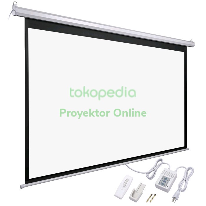 Screen Projector 120" Motorize / Layar Proyektor 120" Otomatis
