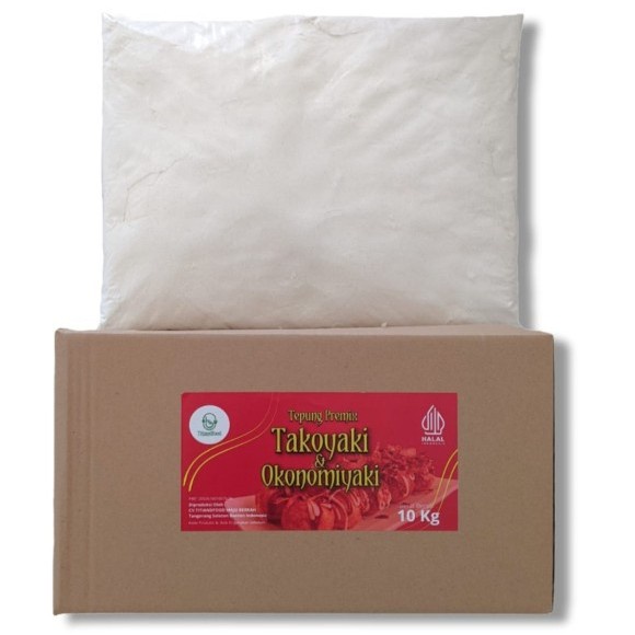 

Tepung Premix Takoyaki Dan Okonomiyaki Titiandfood Kemasan 10kg HALAL