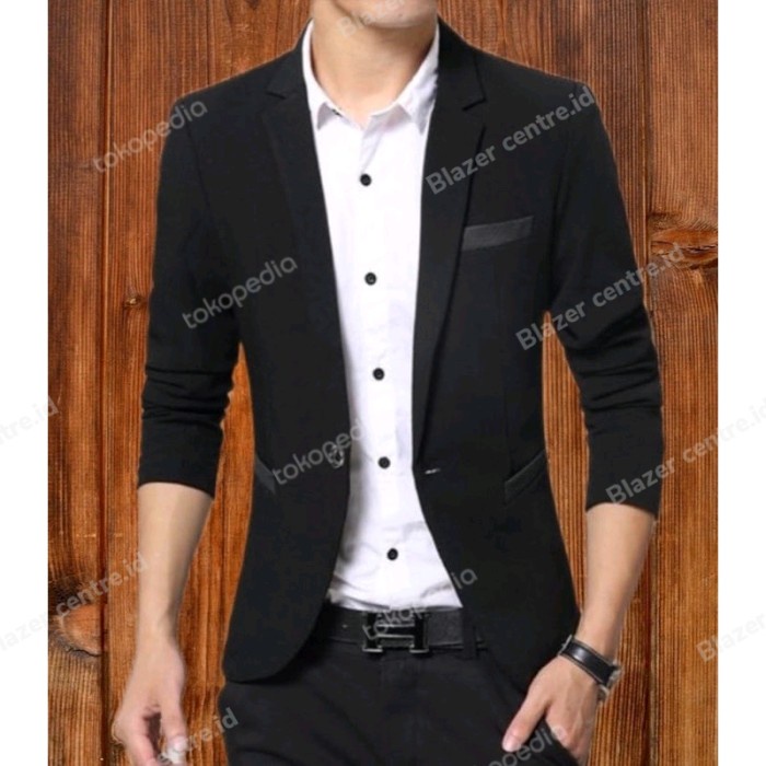 Promo Blazer Pria - Jas Executive Class -Blazer Pria Black Twist - Jas Nikah Best Quality
