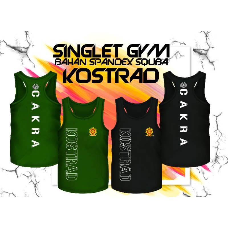 singlet gym / singlet olahraga kostrad