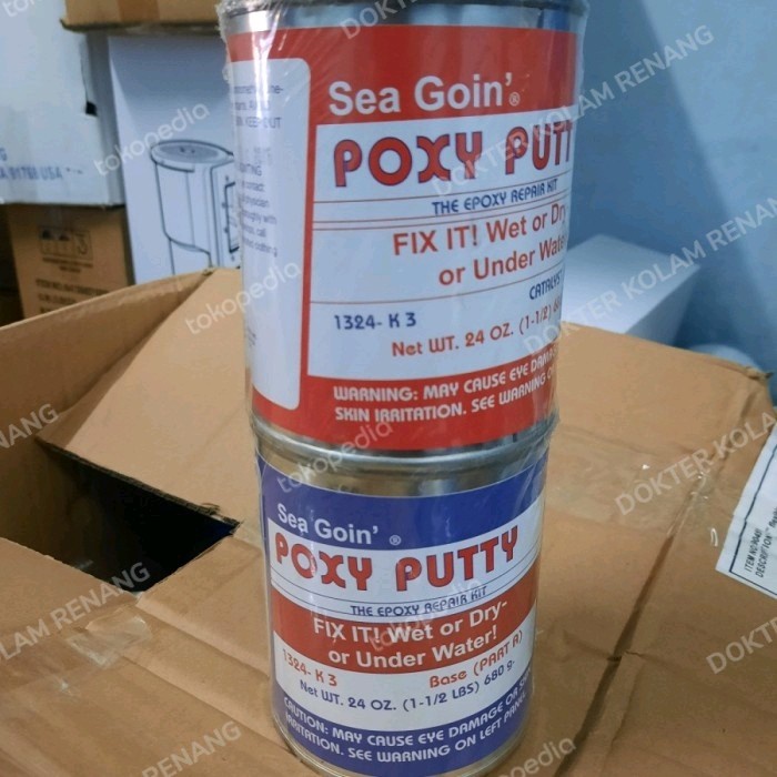 

LEM SEA GOIN POXY PUTTY KEMASAN 680GRAM LEM KERAMIK DALAM AIR