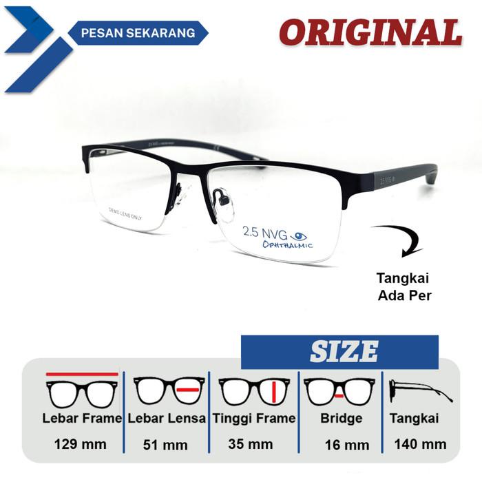 FRAME KACAMATA PRIA DAN WANITA ORIGINAL NVG OPH 110 LEBAR FRAME 129