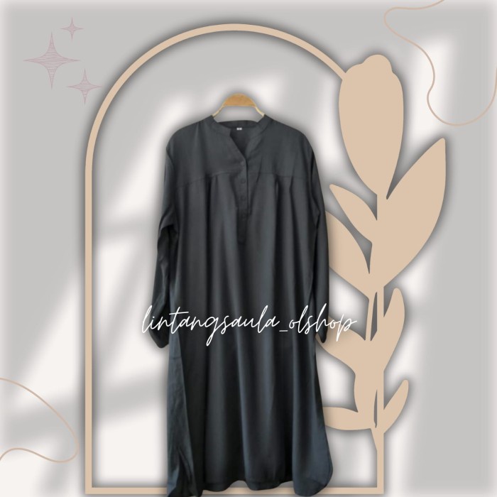 TUNIK POLOS VISCOSE JUMBO ABU TUA