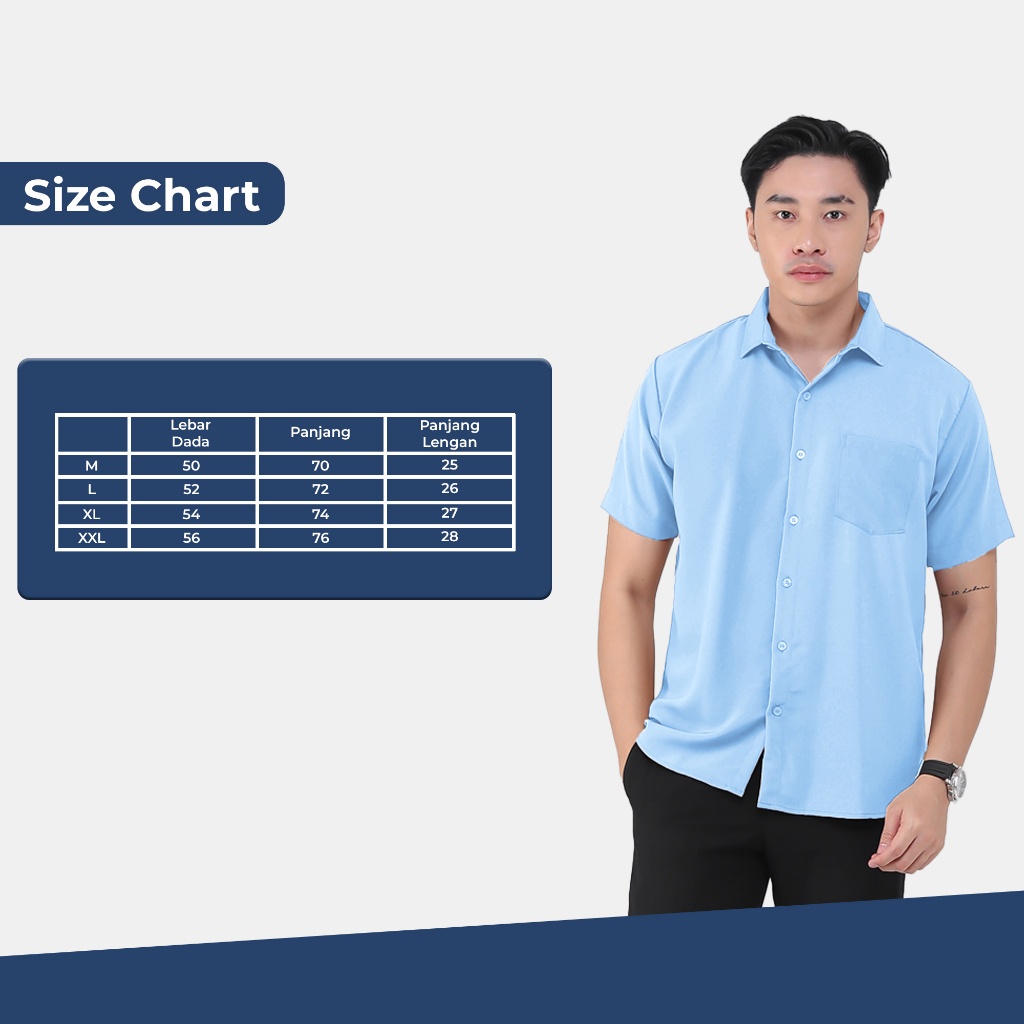 BROGUY Kemeja Basic Lengan Pendek Unisex