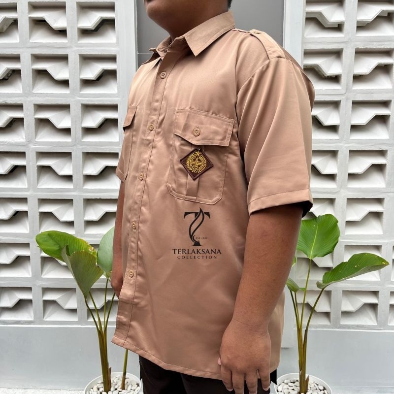 Seragam Pramuka Jumbo SMP SMA Lengan Pendek dan Panjang Seragam Pramuka Big Size Laki-Laki dan