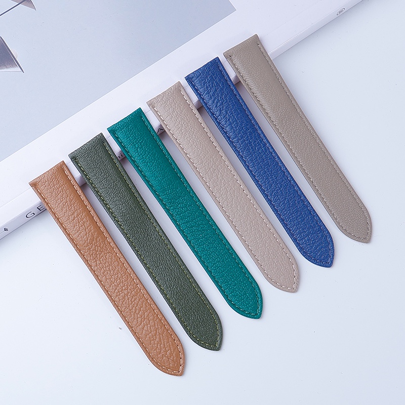 High Quality Soft Goatskin Genuine Leather Strap For Cartier Tank Solo London Sandoz Durable Watch