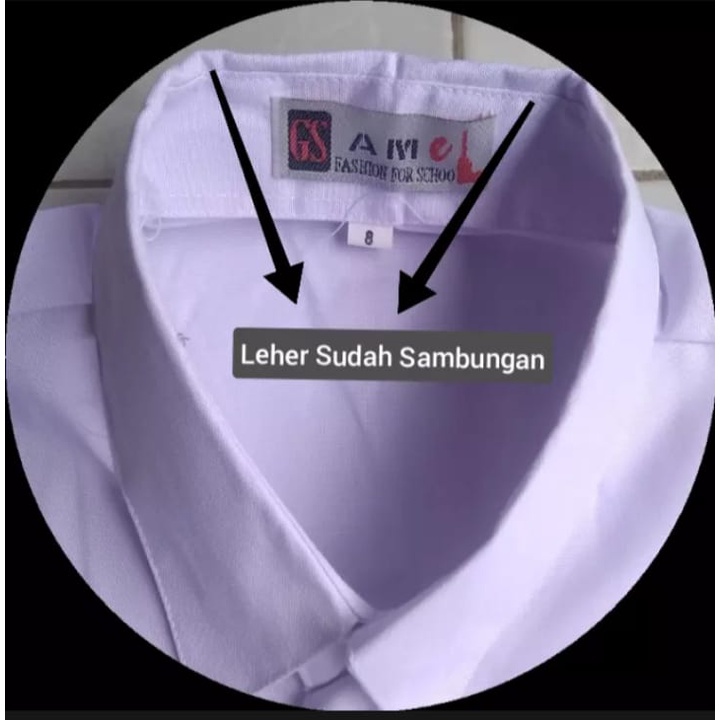 Baju putih lengan panjang seragam sekolah SMU/SMA KAIN OXFORD terbaik dan termurah