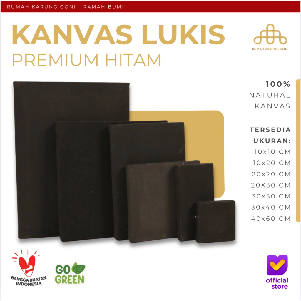

Kanvas Lukis Hitam Premium - Canvas Lukis Hitam Marsoto Berbagai Varian Ukuran - Media Lukis Kanvas