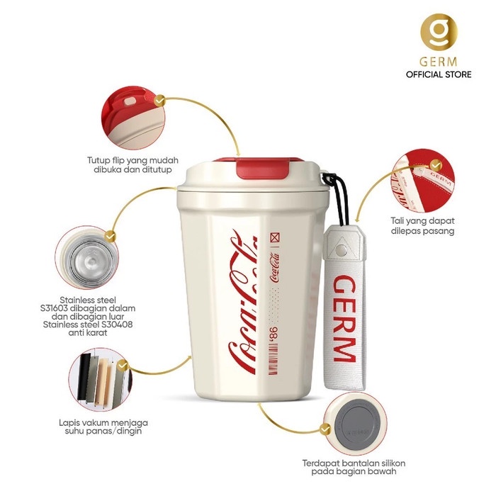 Promo Terbatas Germ Coca-Cola S31603 Cangkir Termos Baja Tahan Karat Cangkir Kopi Cangkir Termos