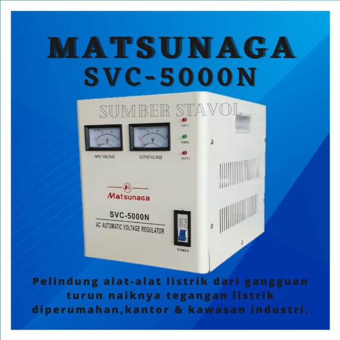 Ready stabilizer listrik 5000 va stavolt Matsunaga 5000