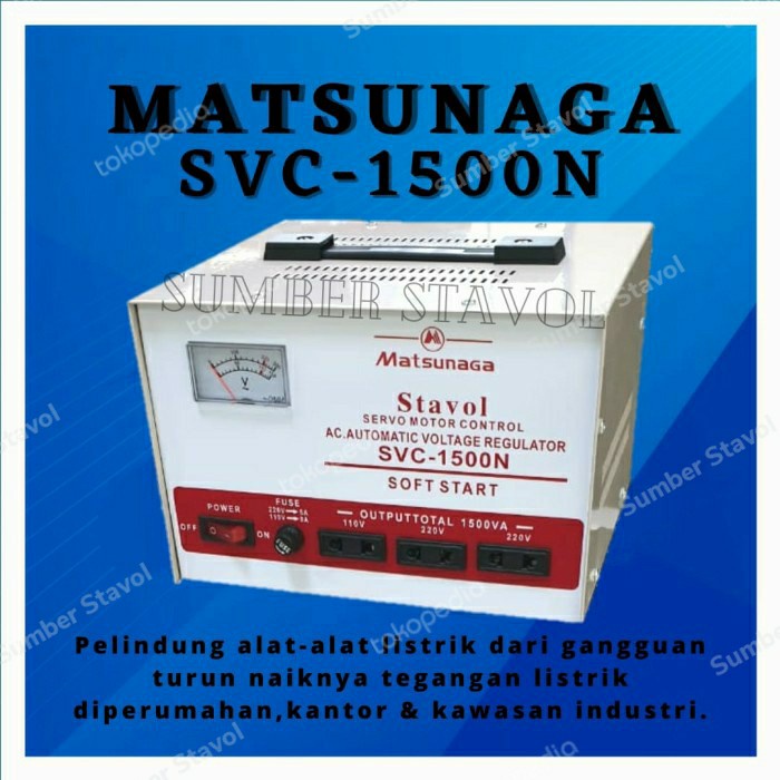 Ready Stabilizer 1500 watt-stavol 1500VA-matsunaga 1500N Stavolt Matsunaga