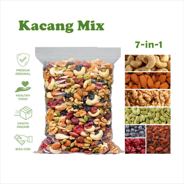 

[HALAL] Kacang Mix (250g-2000g) - Campuran 7 jenis kacang dan buah kering - Quickly Shipping China