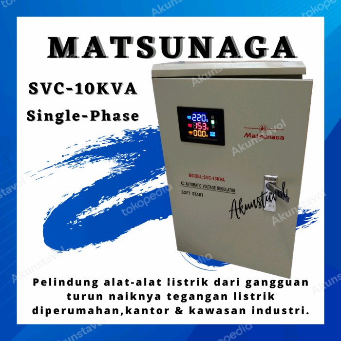 Ready Stavolt Matsunaga SVC-10KVA - Stabilizer Listrik 10KVA Digital