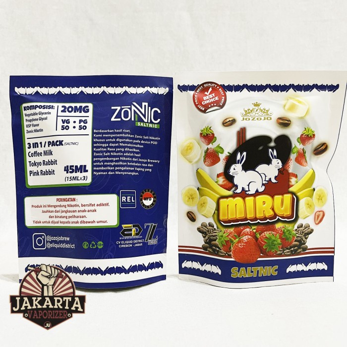 ID [SALT] MIRU CREAMY PACK 3IN1 SALTNIC 15ML X 3PCS 20MG BY JOZOJO