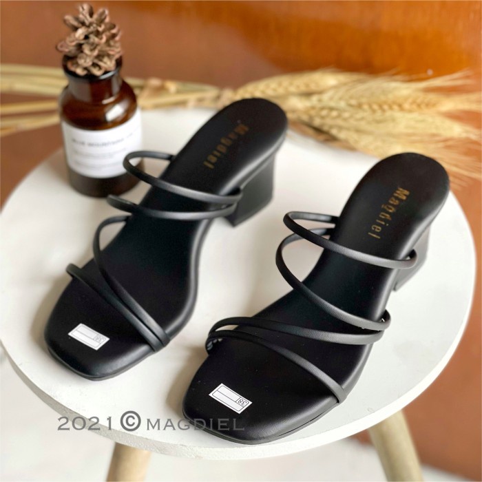 Magdiel - Heels Tali Wanita / Sandal Hak Tahu 5CM