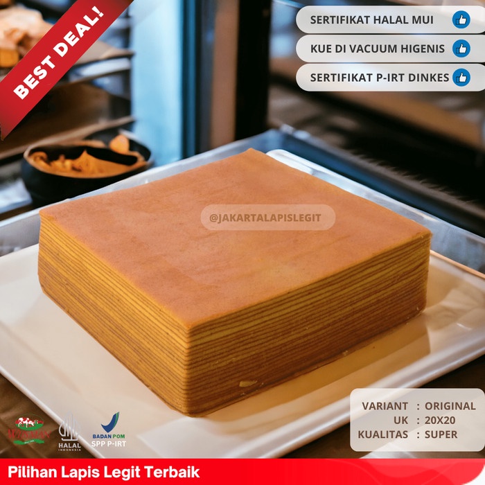 

(KUALITAS SUPER) KUE LAPIS LEGIT 20x20 ORIGINAL WISMAN 100% HALAL