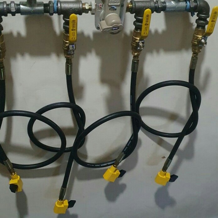 header gas mesin laundry 4 tabung 12kg