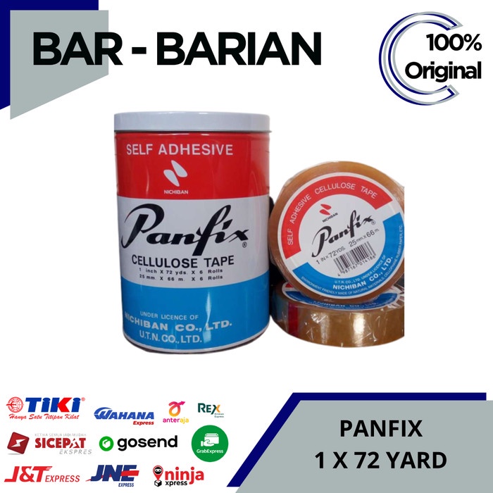 

New SELOTIP PANFIX 1" X 72 YARD / ISOLASI PANFIX 1" INC / LAKBAN BENING
